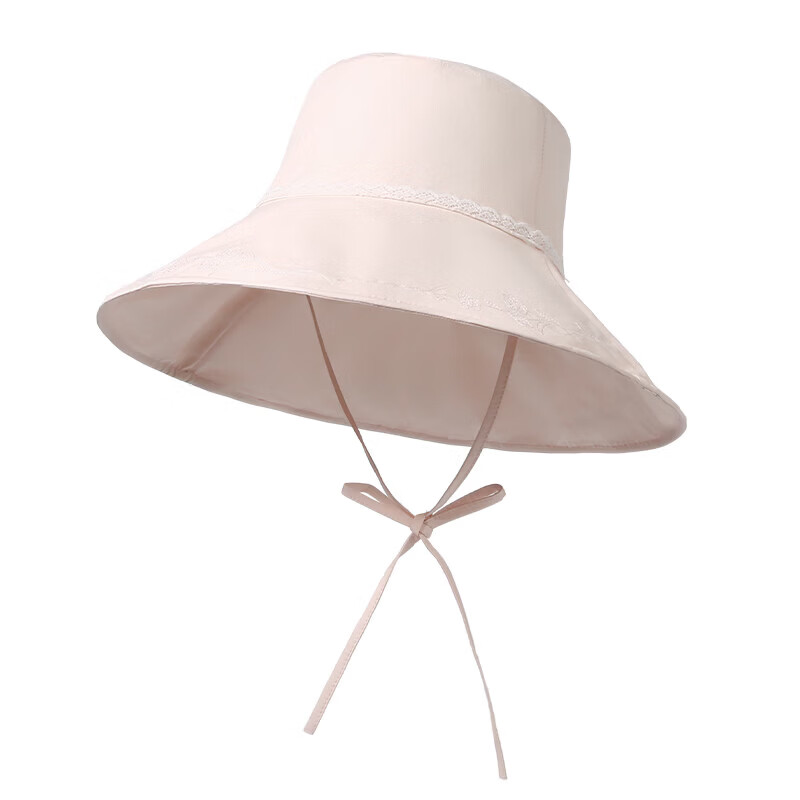 CACUSS Large Brim Sun Hat Women Summer Outdoor Cotton Embroidered Reversible Bucket Hat Pink
