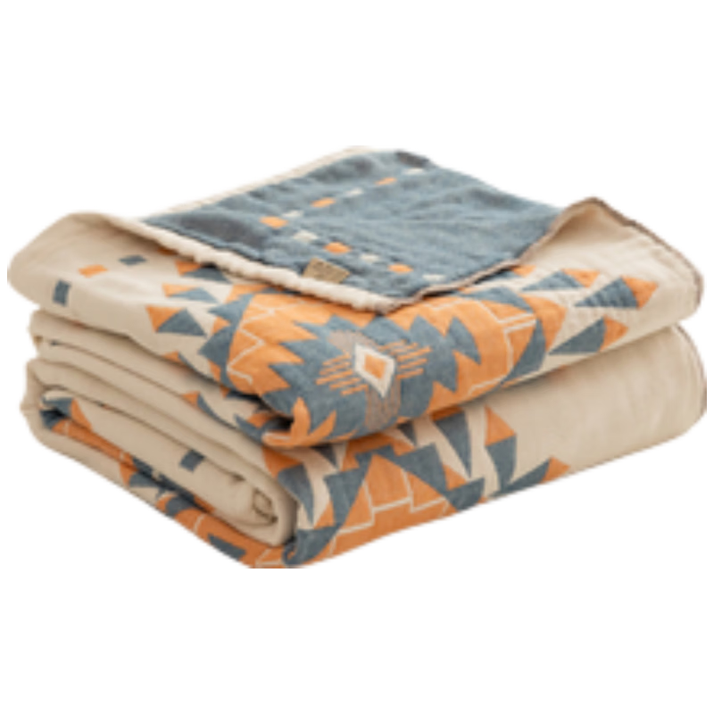 Wuyinliangpin Class A 100% Pure Cotton Four-Layer Gauze Towel Blanket Air Conditioning Quilt Cover Nap Blanket 200*230cm