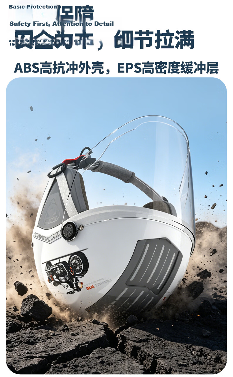Yundianwei Electric Scooter Helmet, 3C Certified, Safety Helmet for Men And Women, Large Head Circumference, All-Season Motorcycle Half Helmet, Smart Bluetooth Tail Light Model, Carbon Gray Pattern, Extra-Large Size 12