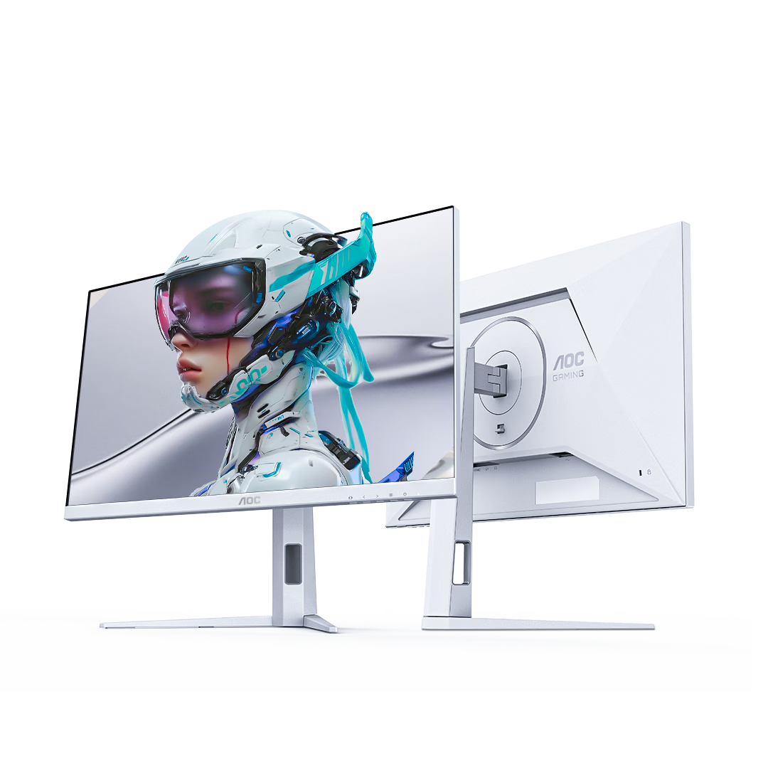 AOC 27-inch 2K Native 360Hz Eye Care Circular Polarized + TUV Low Blue Light Flicker-Free HDR400 Elegant White Zeus Shield Gaming Monitor Q27G4SL6/WS