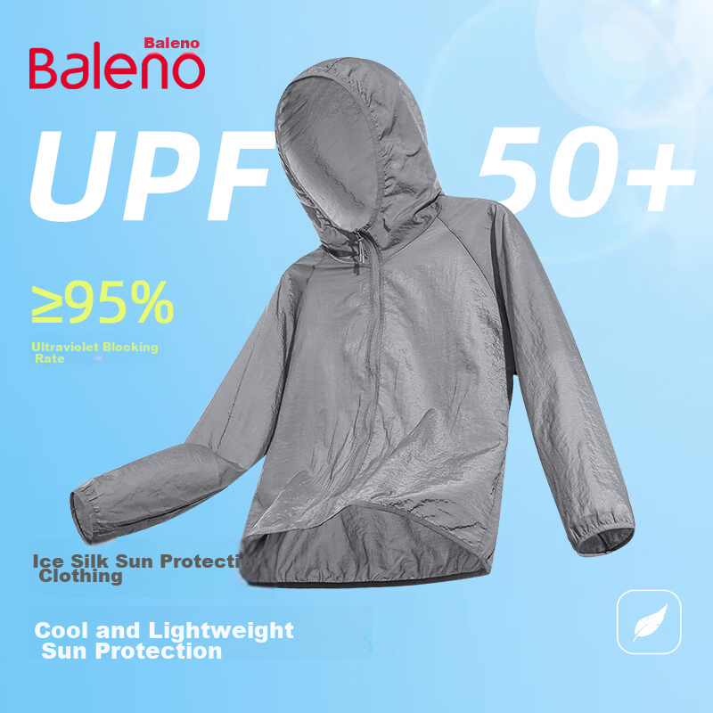 Baleno Men's Summer UPF50+ Hooded Sun Protection Jacket Ice Silk Cooling Lightweight Outdoor Quick-Dry Unisex Sunproof Shirt 18