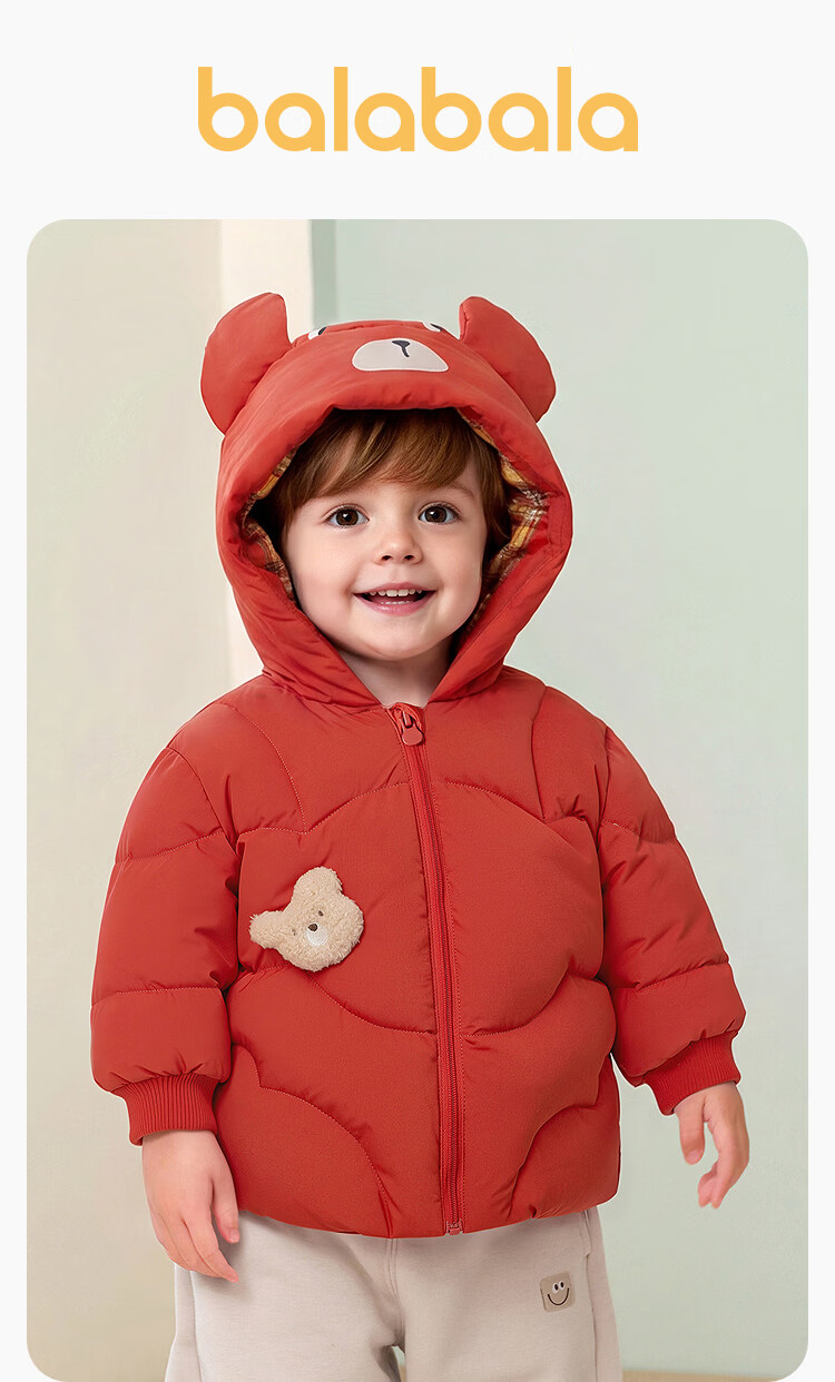 BALABALA Kids Down Jacket Boys Girls Winter 2025 New Thickened Puff Down Coat Baby Warm Clothes 15