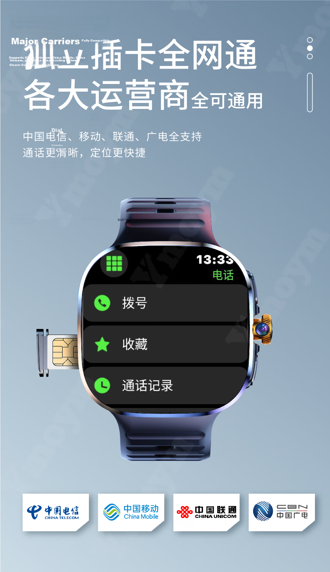 YMOYM Large Screen SIM Card Phone Smartwatch 5G SIM Card Download Video Call WeChat Ride Navigation for Adults and Students 6