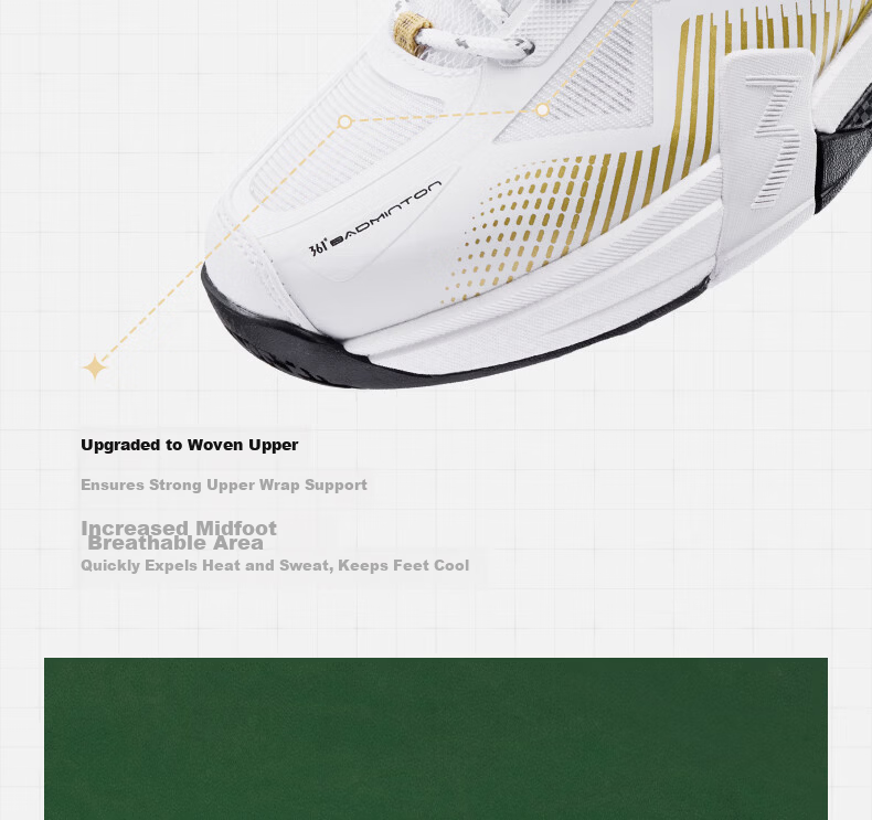 361° Men's Sports Badminton Shoes Winning PRO V2 Professional Shock Absorption Non-Slip Wear-Resistant Training Shoes 672624401-1 12