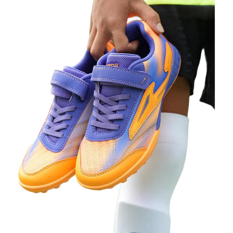 JOMA Soccer Shoes TF Turf Cleats for Youth, Children, Elementary School Students, Non-Slip, Wear-Resistant, Breathable Football Training Shoes, Orange, Size 36
