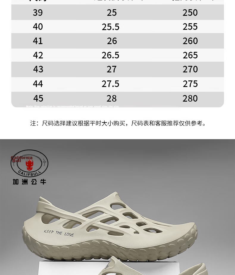 California Bulls Men's Premium Spring Summer Outdoor Hiking Breathable Toe-Covered Sandals Khaki Size 43 9
