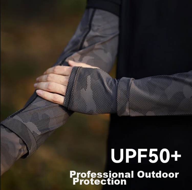 Yu Xiaoduo Sun Protection Sleeves Fishing UV Protection Arm Sleeves Outdoor Dark Gray (Camouflage) One Size 3