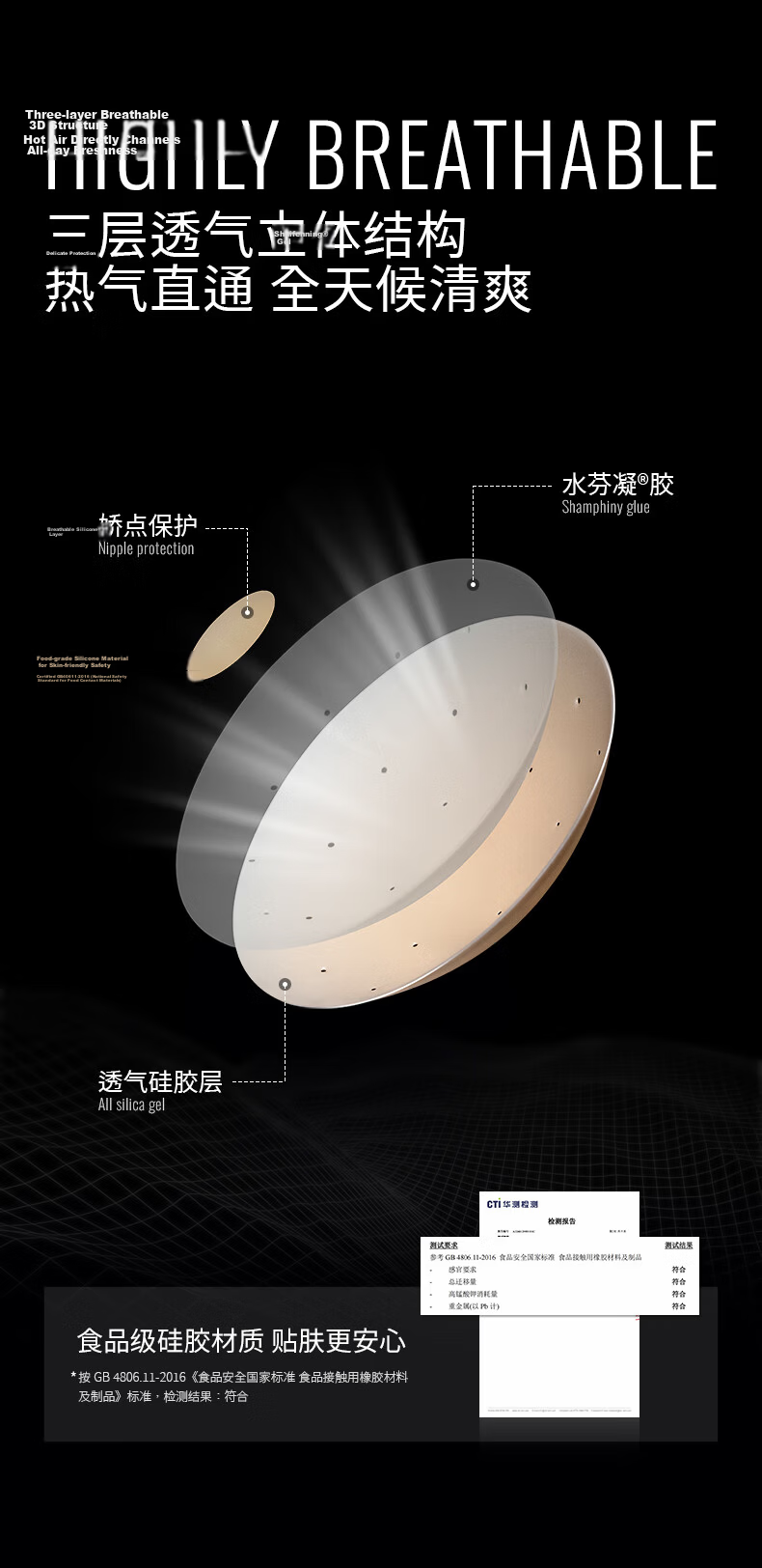 VNA Jelly Cloud Nipple Covers Invisible Seamless Anti-Protrusion Breast Pads for Wedding Dresses and Straps, 3 Pairs Pack 7