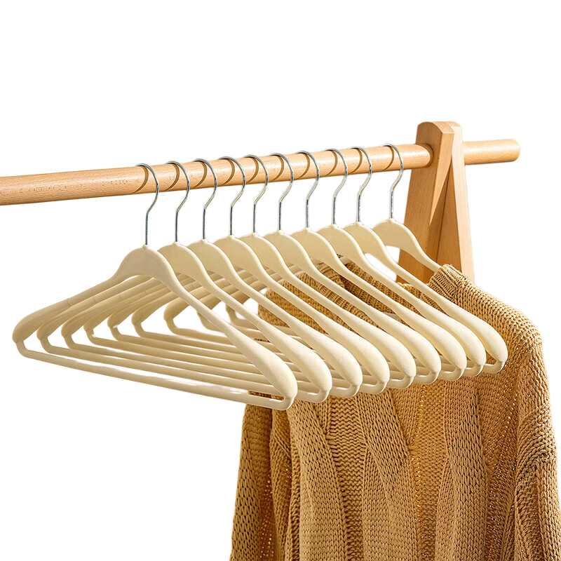 JEKO&JEKO Velvet Coat Hanger, Wide Shoulder, Non-Slip, Drying Rack for Home Use, Clothes Hanger for Down Jackets And Coats