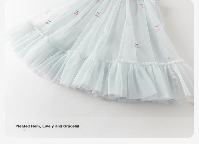 DAVE & BELLA Children's Mesh Dress Girls Stylish Princess Dress Baby Summer Dress 10
