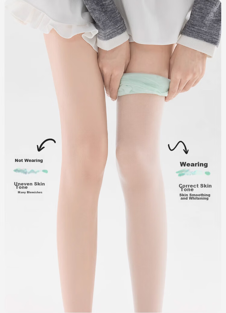 Langsha Mint Mambo Women's Thin Anti-Snag Spring Summer Sunscreen Sheer Seamless Pineapple Skin-Enhancing Tights Leggings 11