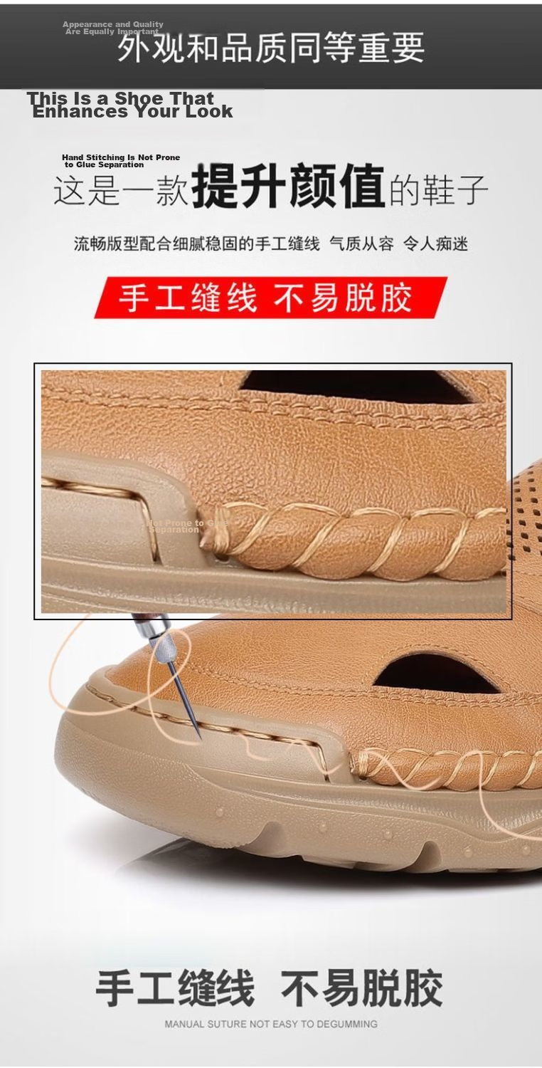 Jingzhenlianggong New Casual Sandals High-Grade Ultra-Soft Men's Breathable Sandals Wear-Resistant Non-Slip Yellow [Classic Model] Size 42 7