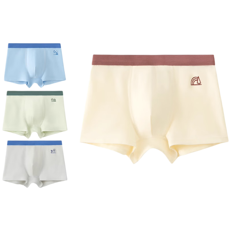 Mianqixiong Boys' Cotton Underwear A-Class Teen Development Period Junior High School Boxer Briefs Large Size XXL
