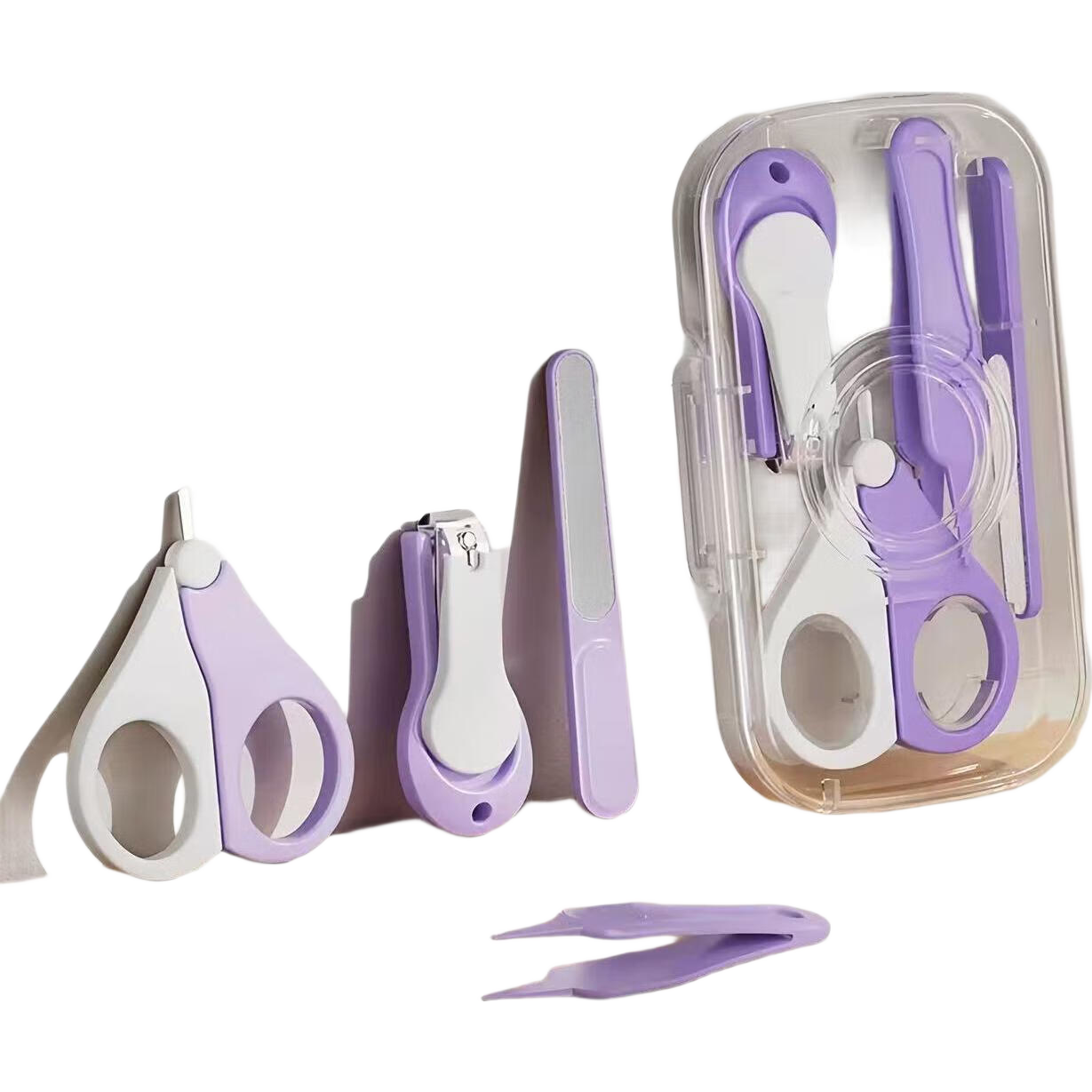 LiQing Baby Nail Clippers [4-Piece Set] Newborn Infant Toddler Nail Trimmer Anti-Pinch Nail Clippers