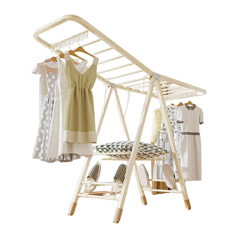 Gongxun Foldable Floor-Standing Indoor Mobile Clothes Drying Rack Home Balcony Outdoor Windproof Quilt Hanger
