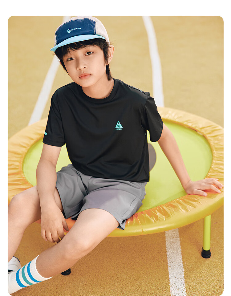 Balabala Kids Boys Short Sleeve Set Girls Two-Piece T-Shirt 2026 New Summer Quick-Dry Sports Pants Cooling 39