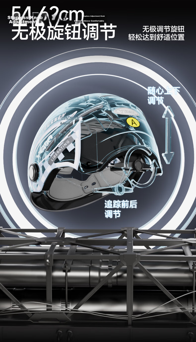 YEMA 3C Certified Electric Vehicle Helmet Unisex Summer Sun Protection Lightweight Motorcycle Half Helmet Four Seasons Universal Riding Electric Scooter Safety Helmet 360S Titanium Gray + Coffee Short 12