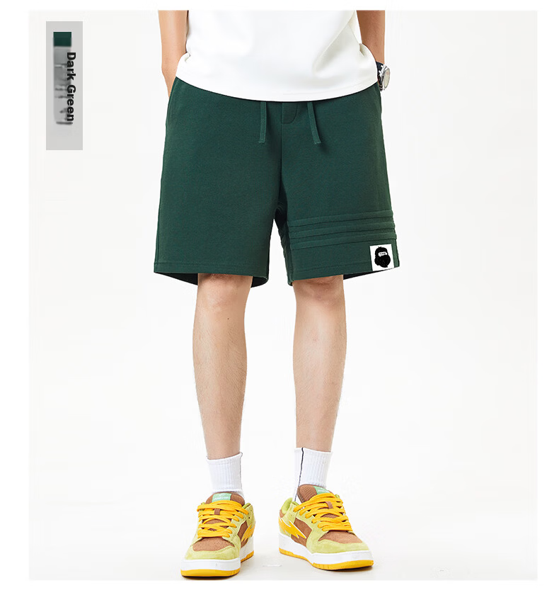 Fingercroxx IT Trendy Casual Sports Shorts Men Summer Lightweight Loose Fit Five-Point Pants Pink S 21
