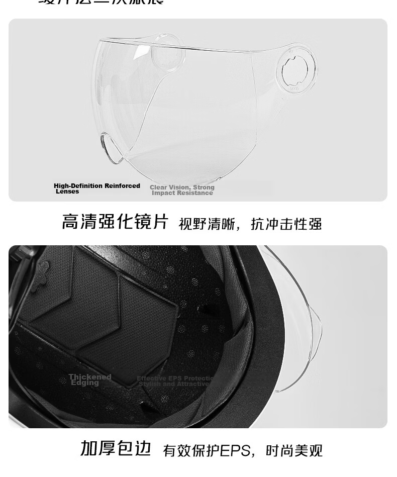 MYARMOR Helmet Electric Vehicle New National Standard 3C Certified Class A Motorcycle Summer Half Helmet Unisex Lightweight Breathable Electric Bike Safety Helmet Khaki White Short Visor (One Size) 54 4
