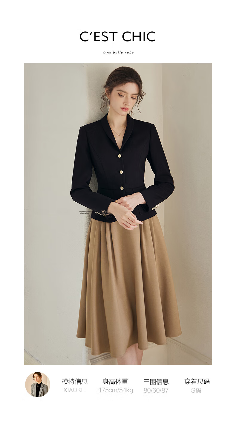 ROEYSHOUSE Women's Intellectual Formal Blazer 2026 Spring Slim Fit Long Sleeve Short Jacket 07455 Black S 7
