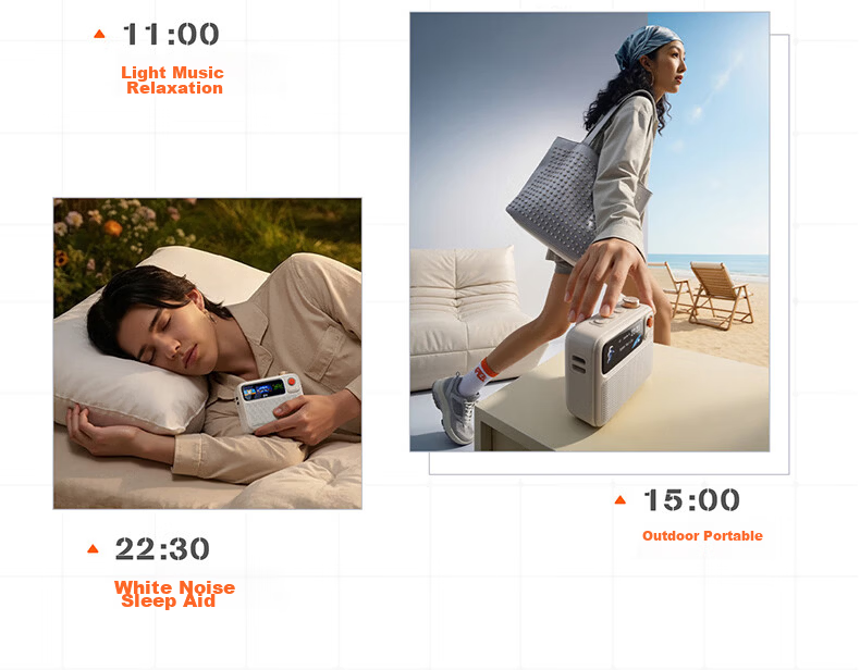 Divoom FlowToo Bluetooth Speaker White Noise Pixel Screen Desktop Mini Speaker 2026 Bass Subwoofer Music Player Sleep Sound Machine Gift for Men Birthday Graduation 11