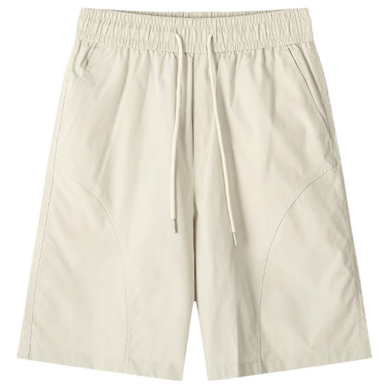 Foss Phil Men's Summer American Casual Lightweight Quick-Dry Straight Loose Sports Shorts DK25377 Off-White XL