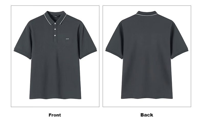 TonLion 2026 Summer New Men's Short Sleeve Polo Shirt Gray Sports Style Versatile Fashion Youth Top 18