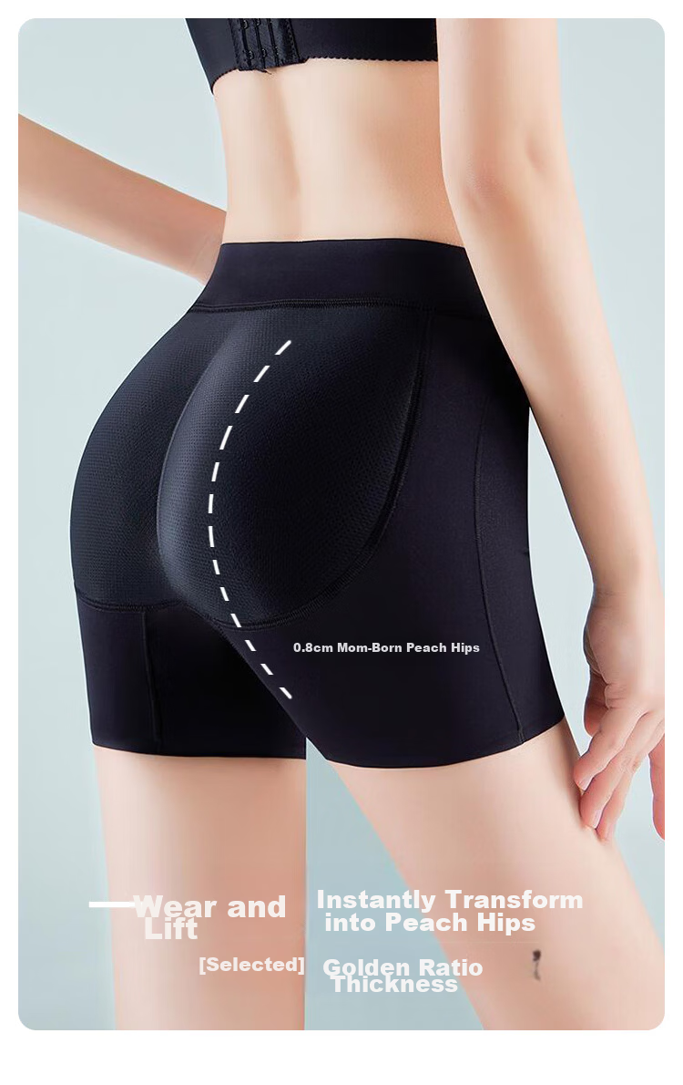 FitonTon Seamless Butt Lifting Panties for Women, Hip Enhancing Peach Shaping Underwear, Natural Thin Latex Pad, Tummy Control Waist Shaping Safety Shorts 1