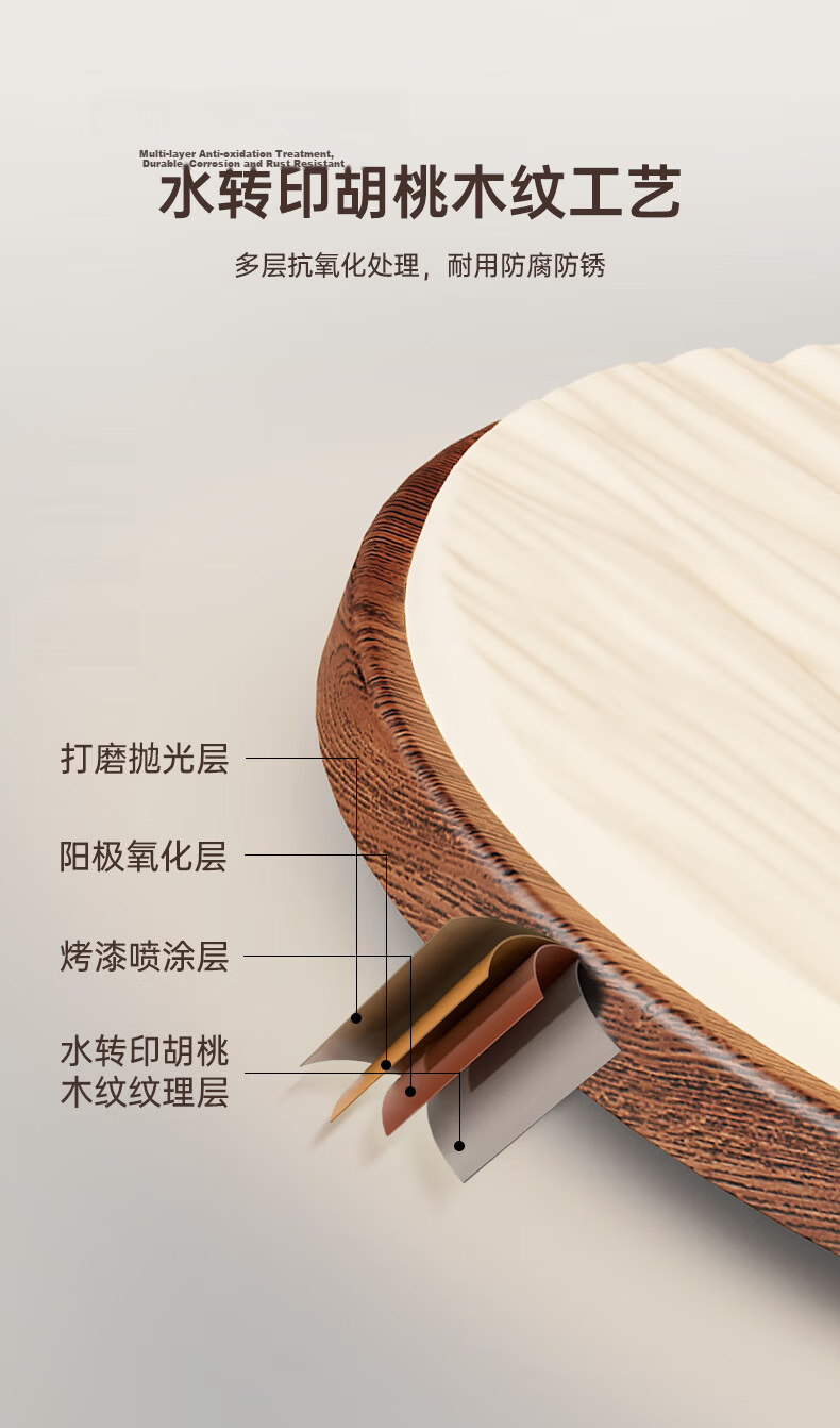 ARROW Pendant Light, Antique Style Full Spectrum Walnut Color Natural Wood Ceiling Eye Protection Living Room Main Light Bedroom Lamp 4