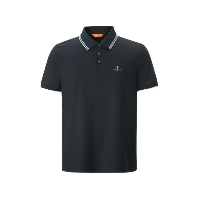 Biyinlefen Father's Day 2026 Summer New Men's Casual Color-Block Cool Stretch Polo Shirt with Contrast Collar Short Sleeve