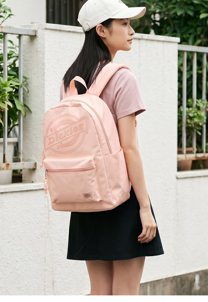 Dickies Backpack, Large Capacity Travel Bag for Women, Laptop Bag, Schoolbag for Female College Students And Middle School Students, Stylish Youth Pink 26