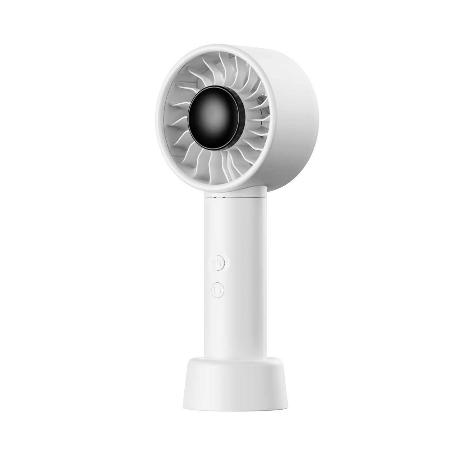 AIMIKU 2026 New Handheld Mini Fan Desktop Oscillating Student Outdoor Rechargeable Portable High-Speed Strong Wind Long Battery Life Silent Cooling Device White