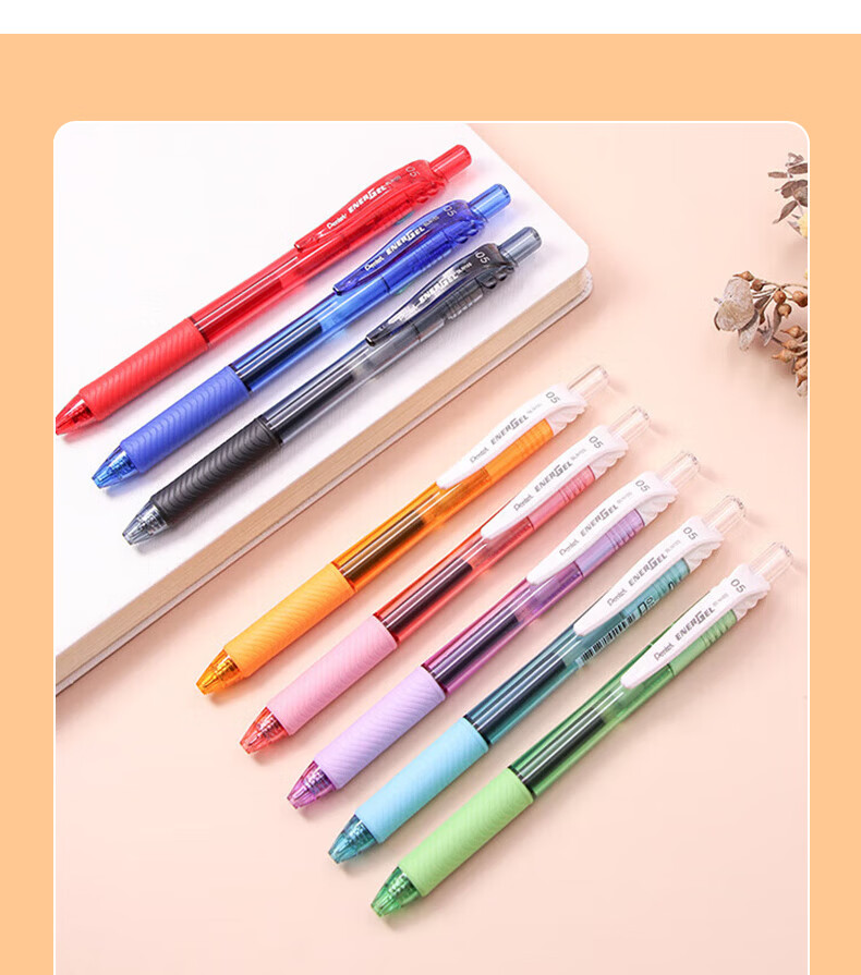 Pentel [Best-Selling Product] BLN105 Retractable Black Gel Pen, Stylish 0.5mm Signing Pen, Business Student Quick-Drying Pen, Water-Based Pen Stationery, Black 5-Pack 19