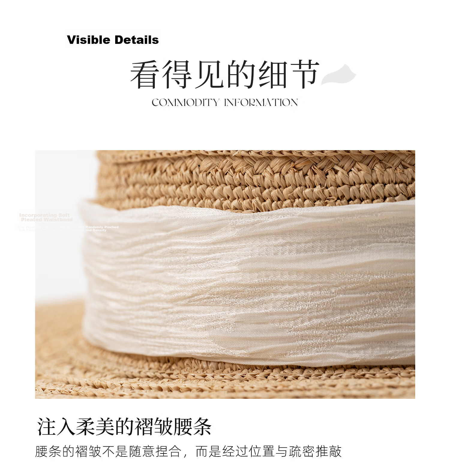 FANCET Women's Summer Hand-Crocheted Raffia Straw Breathable Sun Hat Vacation Lightweight Luxury Flat-Top Hat 38