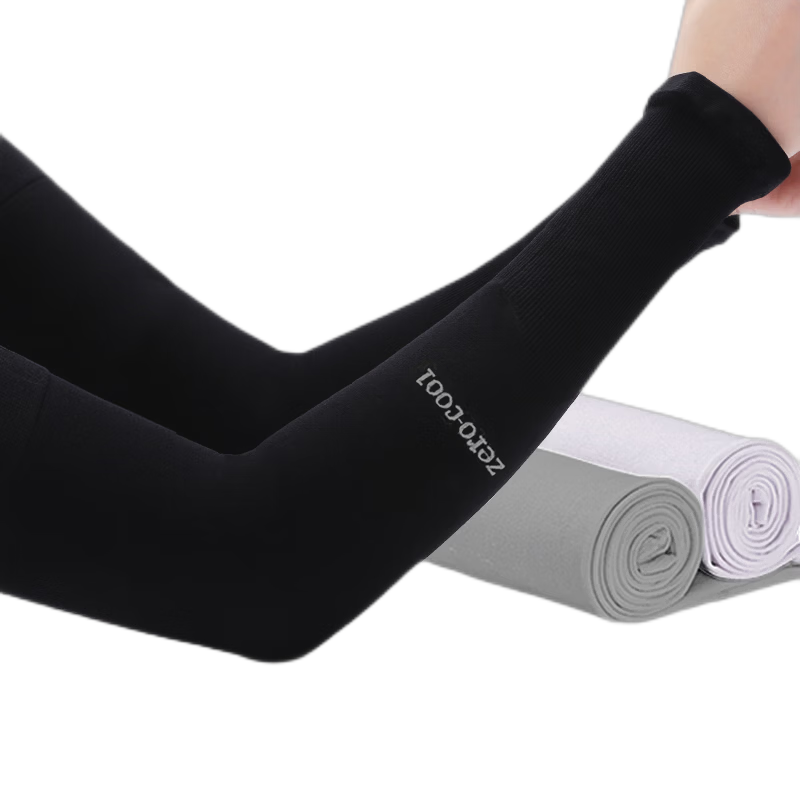 Bejirog Men's Ice Silk Cooling Sleeves Women's Sun Protection Thin Arm Sleeves Gloves Outdoor Driving Cycling Hand Protection Arm Guards