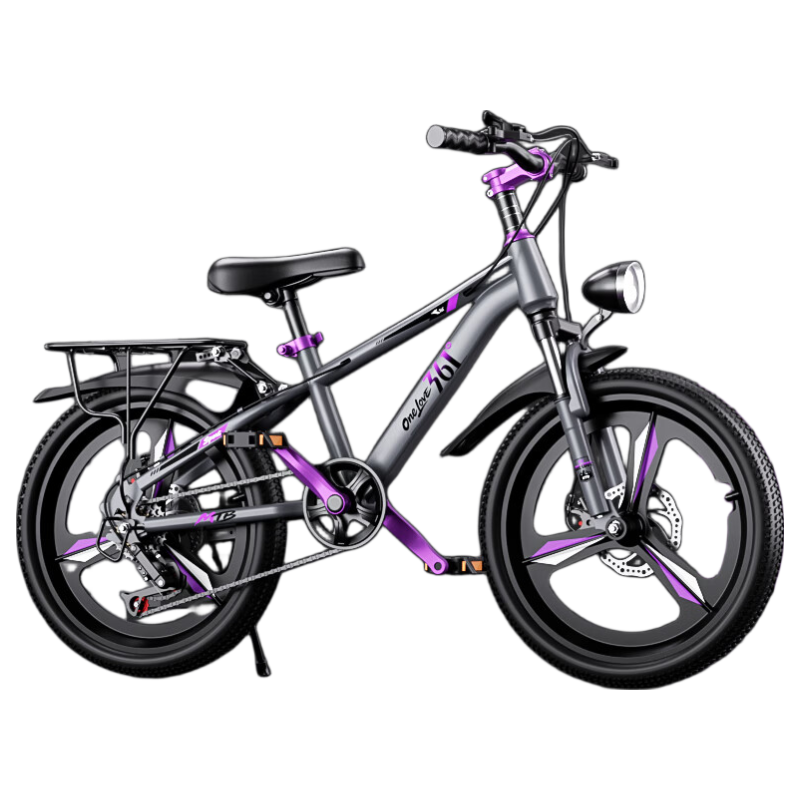 361° Youth Bicycle 7-12-18 Years Disc Brake Shock Absorbing Student Pedal Off-Road Mountain Bike 22-inch Purple