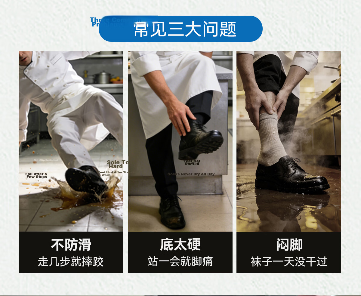 Chef King Yufeng Anti-Oil Non-Slip Breathable Work Kitchen Casual Shoes Men Thick Sole Comfortable New A21 43 2