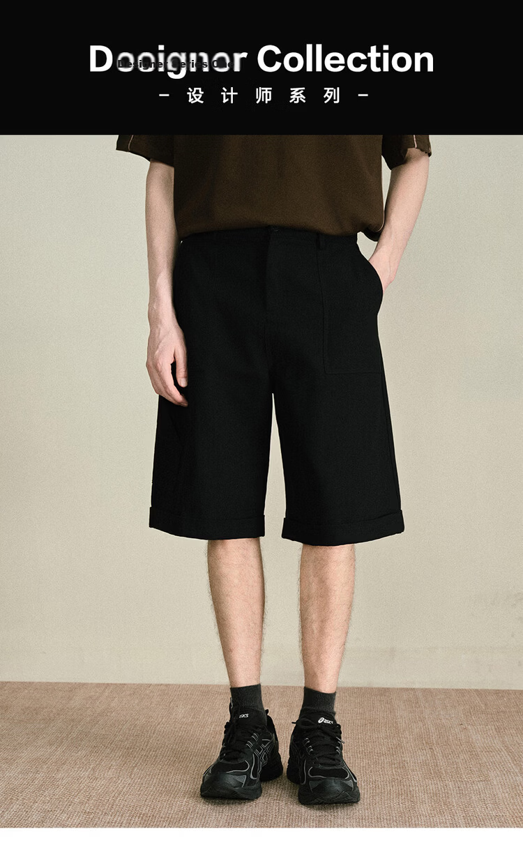Giordano Designer Casual Shorts Men Pure Cotton Multi-Pocket Mid-Rise Straight Five-Point Cargo Pants 18106705 3