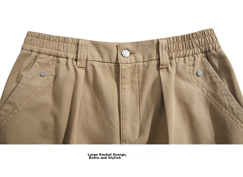 CABBEEN Vintage Denim Cargo Shorts Men Large Pocket Workwear Outdoor Durable Breathable Summer 2026 20