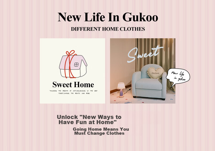 Gukoo Women's Summer Pajamas Shell Print New Ice Silk Sweet Lapel Loose Homewear Set Vanilla Pink S 3