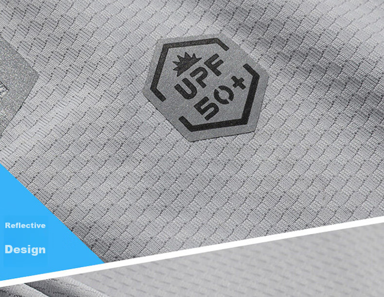 JEEP Men's Sun Protection Shirt, Summer Outdoor Casual Quick-Dry Breathable Top, Skin-Friendly Clothing, Light Gray, Size L 15