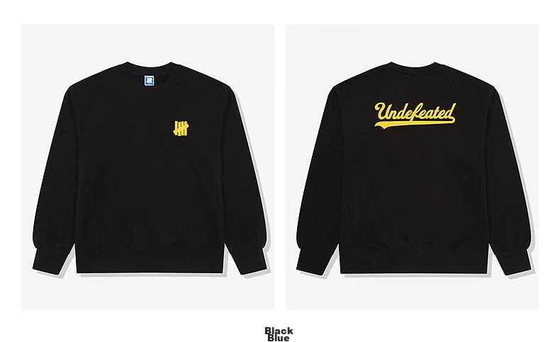 UNDEFEATED Five Stripes Official Autumn New Fashion Casual Sports Letter Pattern Crewneck Sweatshirt Brown S 15