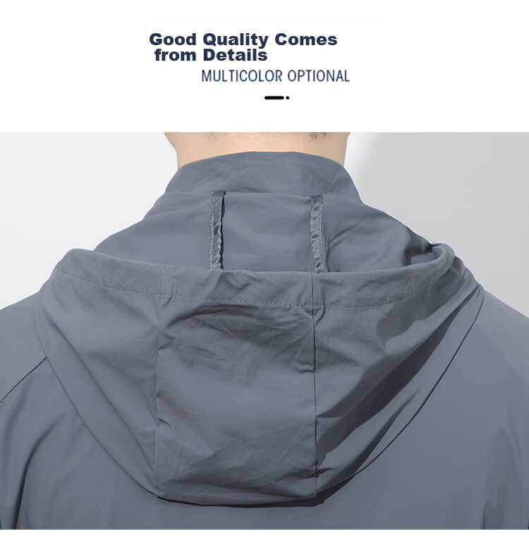 ROMON Men's Sunscreen Jacket Summer Ice Silk Quick-Dry Lightweight Breathable Casual Outdoor Fishing Coat Dark Gray M 8856 19