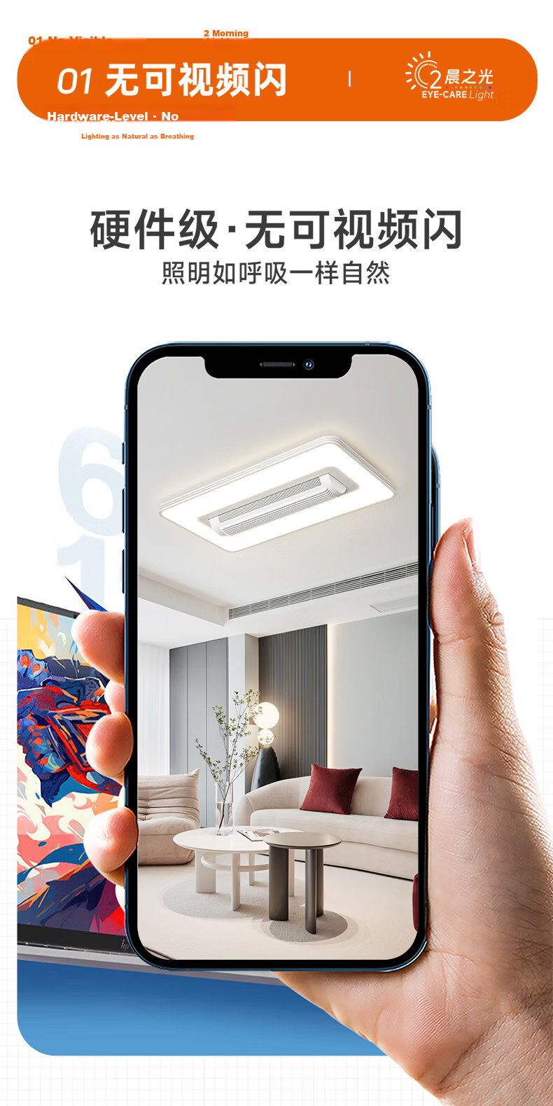 Kuka LED Ceiling Fan Light Integrated Lamp Fan Living Room Bedroom Puri Guang Lighting 50cm Round [Installation Included] 10