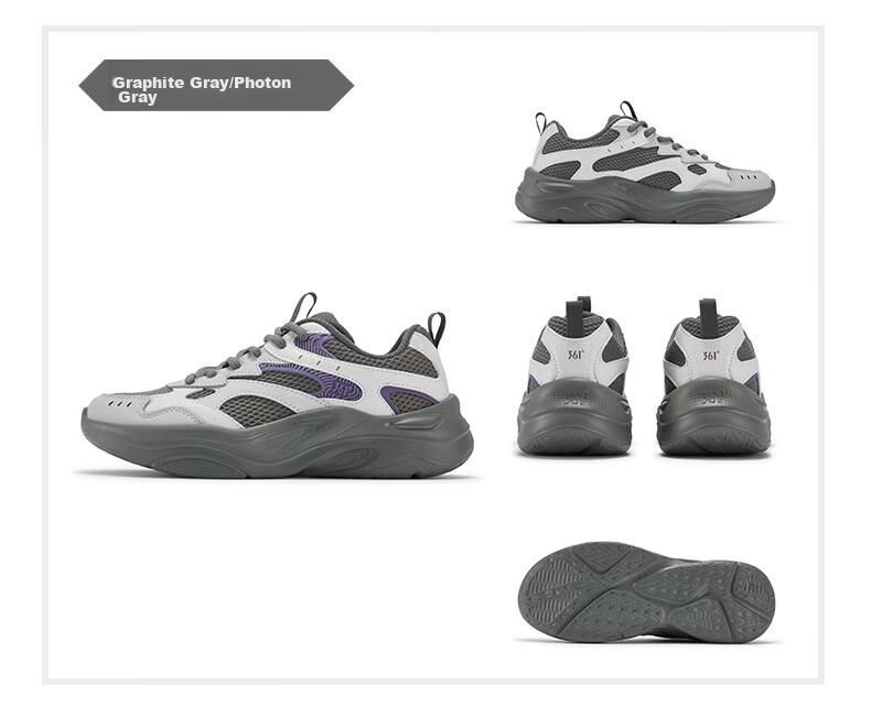 361° Women's Sports Shoes Summer Breathable Thick Sole Commuter Casual Retro Dad Sneakers 682616781-1 39