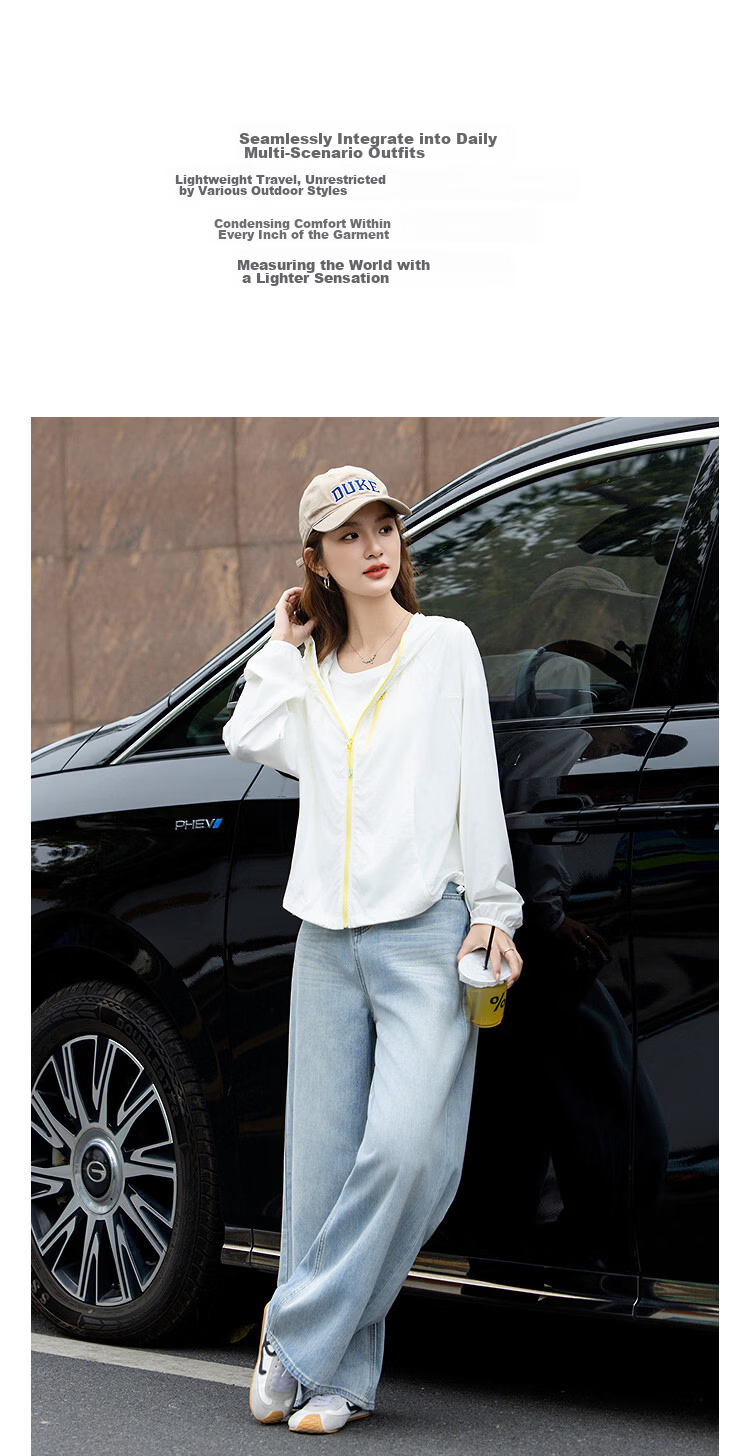 Demana Antibacterial Anti-Mite Summer UPF50+ Sun Protection Outdoor Hooded Loose Slimming Jacket for Women Premium Feel 6