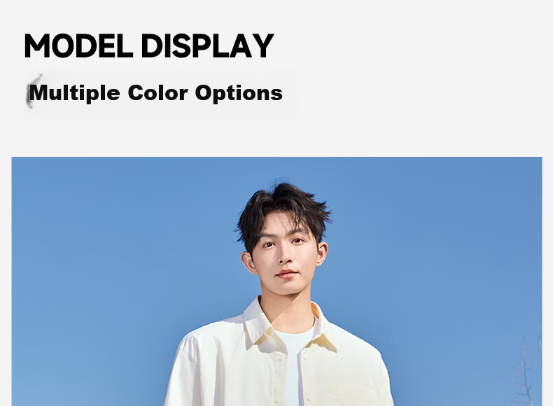 MINISO Ice Silk Long Sleeve Shirt Men Summer Original Yarn Sun Protection Cool Thin Shirt Jacket Men's Z Gray 2XL 17