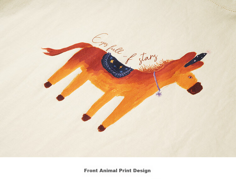 Olrain Eurielle French Style Printed Silk Scarf Short Sleeve T-Shirt Women's Summer Casual Commuting Trendy Top Beige S 25