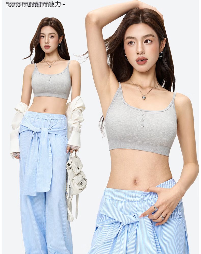 Free Style Modal Camisole Tank Top for Women with Padded Bra, Spring Summer, Beautiful Back, Inner Layer, Outerwear, No Bra Needed 13