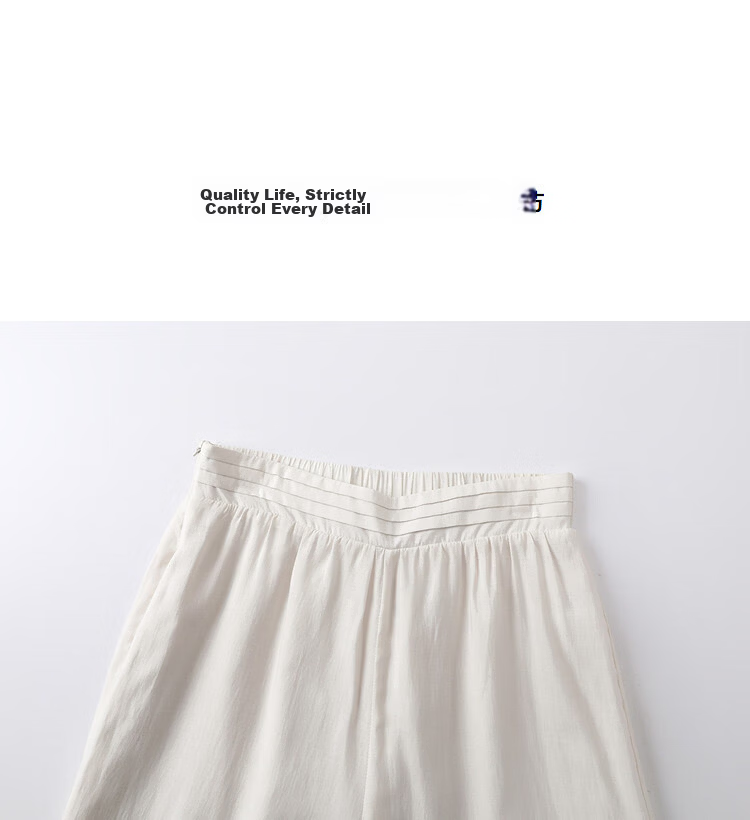 Demana [Refreshing Lyocell] Summer Minimalist White Moonlight Multi-Layer Pleated Flowing Slimming Wide-Leg Casual Pants for Women Premium 18
